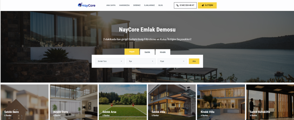 NayCore Emlak Demosu